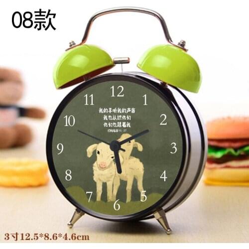 Cute Simple Alarm Clock Korean Metal Mute Bedroom Bedside Clock Students Get Up European Style Alarm Clock Home Decor DF50AC