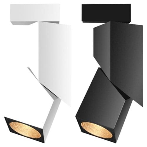 Fashion Art cube 7W 10W 12W 15W CREE led track light Adjustable angle Rail lamp backdrop lighting fixture spot lighting