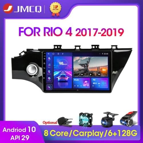 JMCQ 10.1" 2din Android 10 Car Radio Multimidia Video Player RDS DSP For KIA RIO 4 2016 2017 2018 2019 Navigation GPS Head Unit