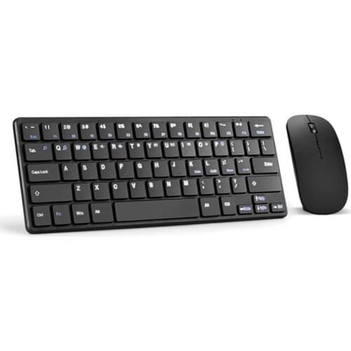 Mini Five-Row Wireless Keyboard and Mouse Set for Home Office for Laptops Without Battery