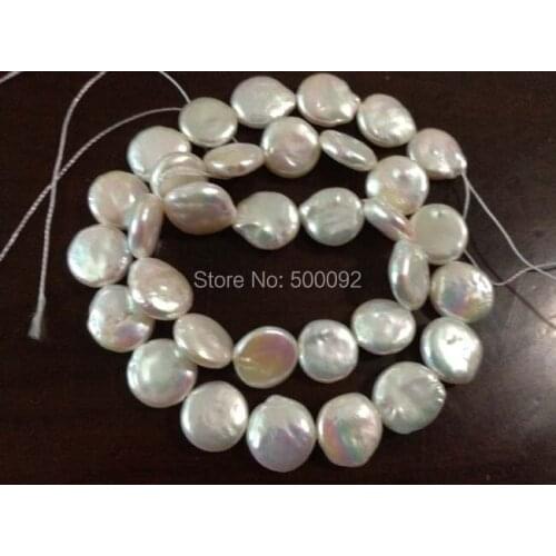 Wholesale 11-12mm coin freshwater pearl strands free shipping