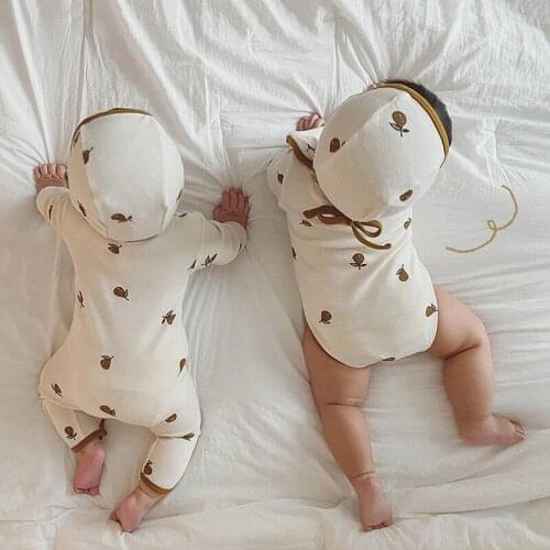 2021 Autumn New Baby Boys Girs Clothes Sets Long Sleeve T Shirt + Leggings 2pcs Suit Cute Pear Print Pajamas Cotton Clothing Set