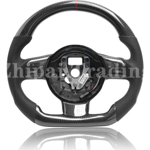 100% real carbon fiber Steering wheel For Audi R8 TT Steering Replacement carbon & perforated leather assembly