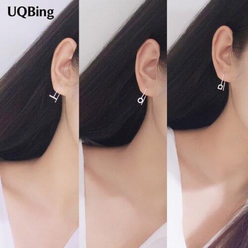 Fashion Craft 925 Silver Chain Drop Earrings Geometric Round Square Silver Tassel Earrings Jewelry Wholesale Free Shipping