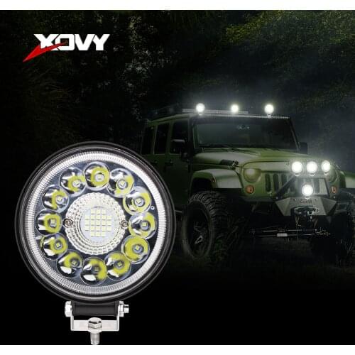 99/123W 24V Aluminum LED Work Light 33/41 LED 6000K 12000 LM Car Worklight Offroad Spot Beam Square Round Work Light SUV ATV