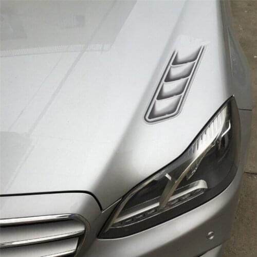 2pcs/lot Waterproof Shark Gills Car Styling 3D Simulation Vent Air Flow Fender Chrome Glue Sticker Decal Car Decoration