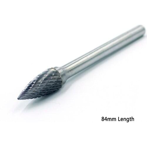 1pc Rotary Burrs Shank Longer Abrasive Tools Grinding Head Tungsten Carbide 6mm Diameter Rotary File