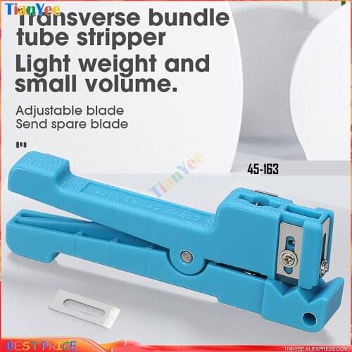 10pcs Cable Stripper 45-163 3.2-5.6mm Buffer Tube Stripper FTTH Ideal 45-163 coaxial Cable Sheath Jacket Cutter Free shipping