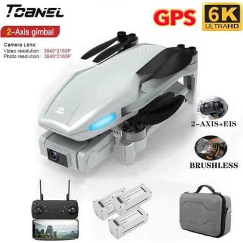 2021New H851 GPS Wifi FPV Drone 4K HD Camera Dual Axis Anti-Shake Gimbal Brushless Quadcopter VS SG906 Pro2 Max , F11Pro Dron