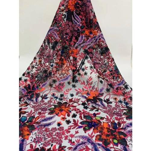 African Sequin Lace Fabric High Quality Lace Sequins Nigerian French Tulle Wedding Lace Fabric Dress D3796