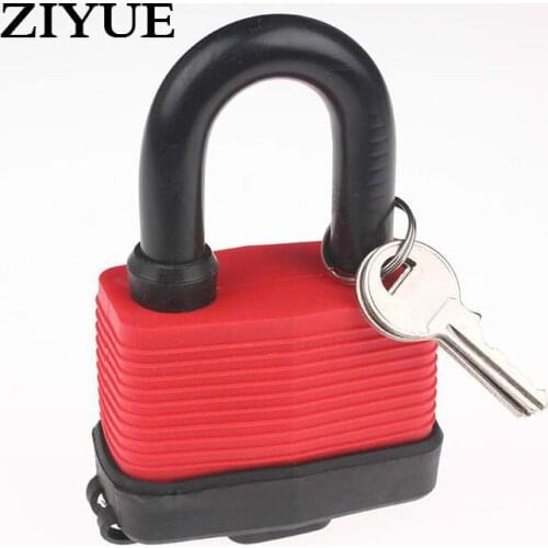 Free Shipping 65mm Short Beam Outdoor Laminated Padlock Heavy Duty Waterproof Rustproof Garage Garden Gate Keyed Padlock