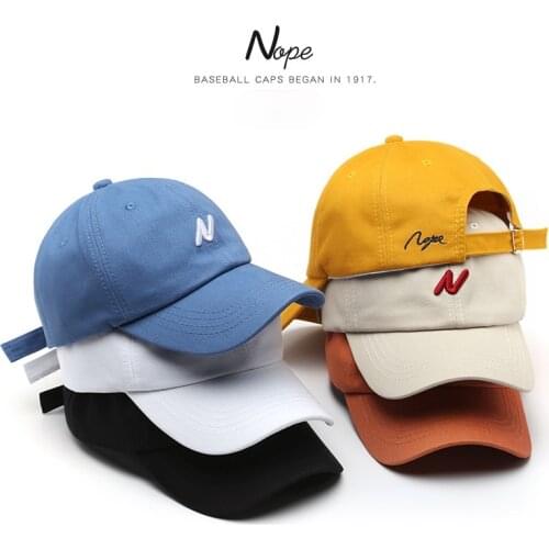 Nope Baseball Caps for Women and Men Fashion Embroidery Solid Color Summer Visors Cap Female Hip Hop Cotton Snapback Hat Cap