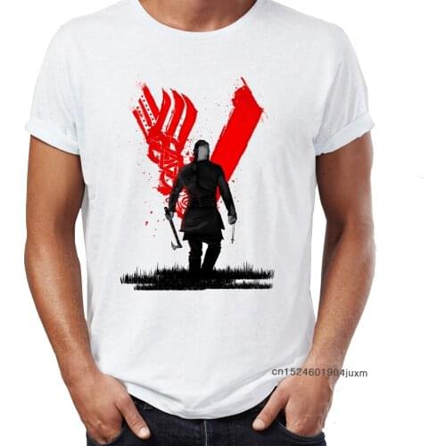 Brand New Men T Shirts 100% Cotton Vikings Ragnar Lothbrok Flokis Shipyard Badass Awesome Artwork Printed Tee Shirts Oversize