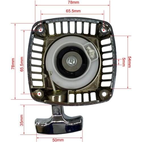 Chrome Pull Starter Fit Zenoah CY FOR 1/5 HPI ROVAN KM MCD REDCAT RCMK FG FID RACING Baja Losi TRUCK PARTS