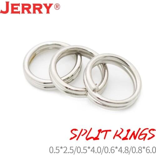 Jerry Flat Split Rings Connector Fishing Lure Hard bait Stainless Steel 100pcs Fishing Accessories Tackle