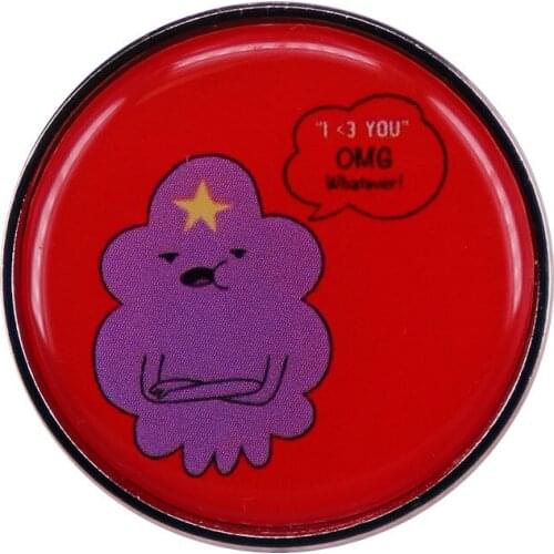 Lumpy Space Princess Badge Classic Cartoon Adventure Time Enamel Pins Lapel Brooch Jewelry
