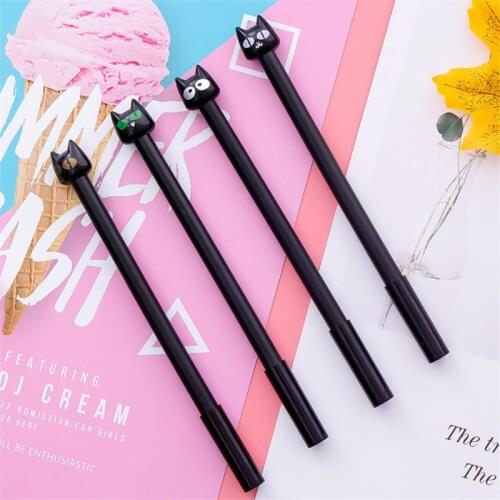 Cute kawaii Black cat Gel Pen Signature Pen Escolar Papelaria For Office School Writing Supplies Stationery Promotional Gift
