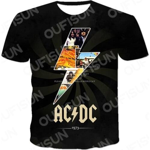 Mens short-sleeved t-shirt brand plus size hip-hop t-shirt metal rock band 3d printing black t-shirt 2021 summer popular tshirt