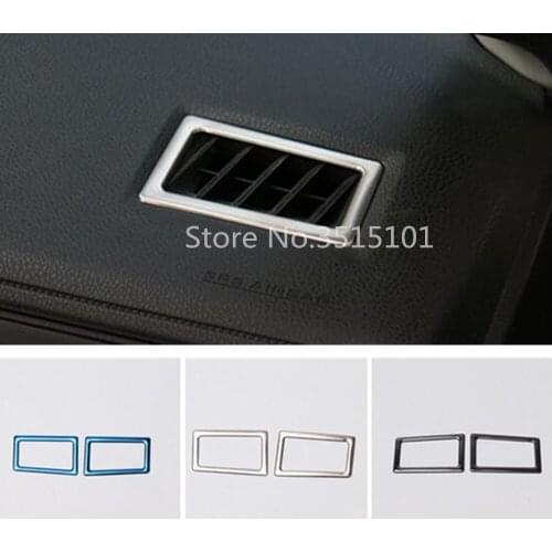 Car Garnish Trim Stainless Steel Front Air Condition Outlet Vent 2pcs For Toyota Corolla Altis 2017 2018 2019