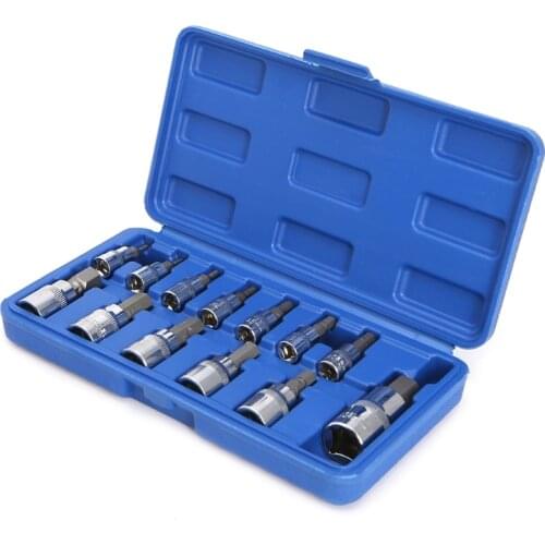 13Pcs/set Metric Allen Hex Ratchet Wrench 1/4" 3/8" 1/2" Drive Socket Tools tools box on wheels