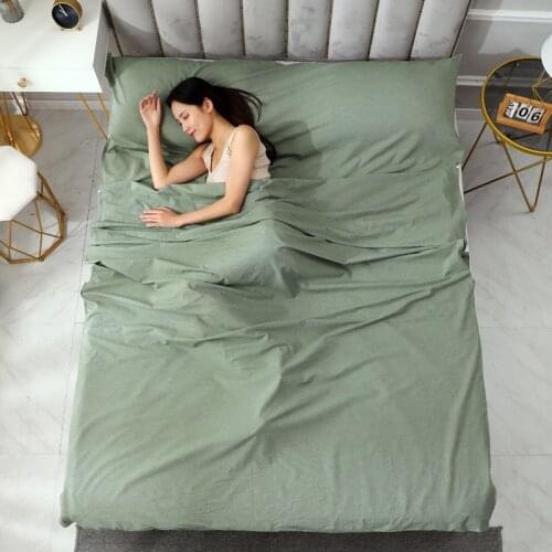 Super Comfortable Special Craft Washed Cotton Sleeping Bag Liner Portable Sleeping Sack Outdoor Camping Hotel Travel Sheet