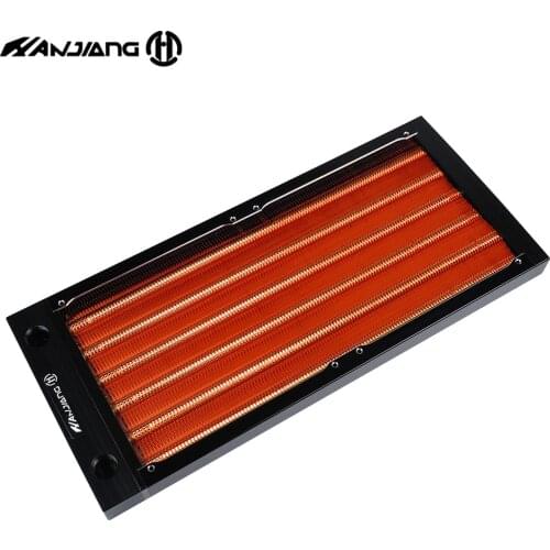 HJ 240MM Super Thin Copper Radiator For A4 Case,MINI Computer Water Cooling Kit Loop Build Heat Sink G1/4,Seller Recommend