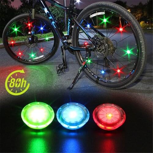 Waterproof Bike Wheel Light 3 Lighting Mode 80 Hours Battery Life Suitable For 2mm Bicycle Spokes Tire Mini Safety Warning Light