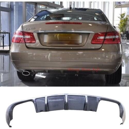 W207 C207 Carbon Fiber Rear Bumper Diffuser Lip Spoiler for Benz W207 E-Class Coupe E260 E300 E350 standard bumper 2010 -2013