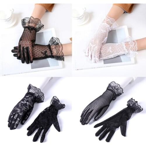 Lady Gloves Sunscreen Mesh Sunscreen Gloves Anti UV Driving Glove Lace Glove Embroidered Gloves Summer Gloves