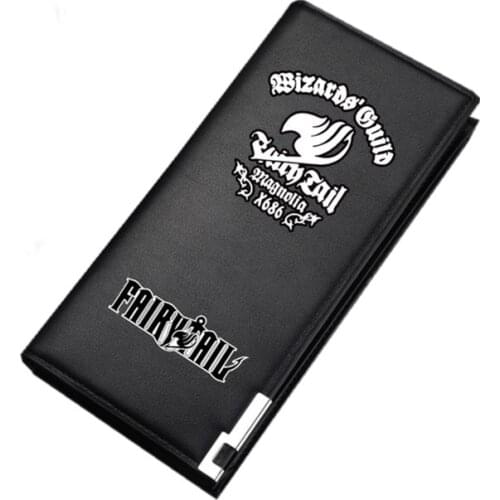 Fairy Tail Logo Print Cartoon Women ID Card Holder Long Wallet PU Leather Wallets Lady Clutch Anime Short Wallet Money Bag