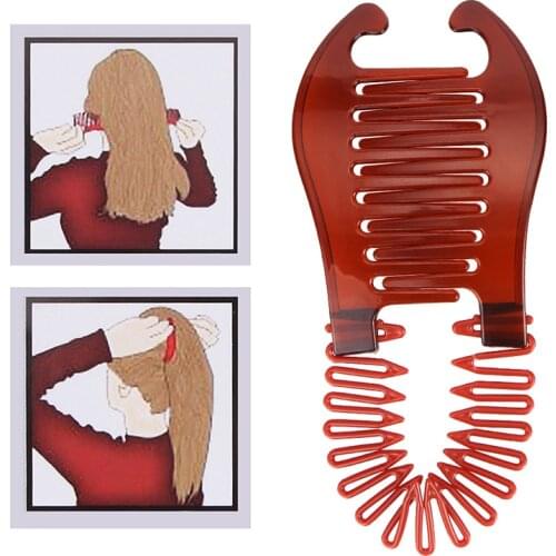 1PC Woman Elastics Hair Braider Banana Clip Scorpion Type Hair Holding Tool Ponytail Rubber Bands Hair Accessories