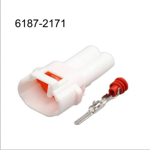 100SET 6187-2171 car wire male cable Waterproof sheath 2pin connector automotive Plug socket include terminal and seal 6180-2181