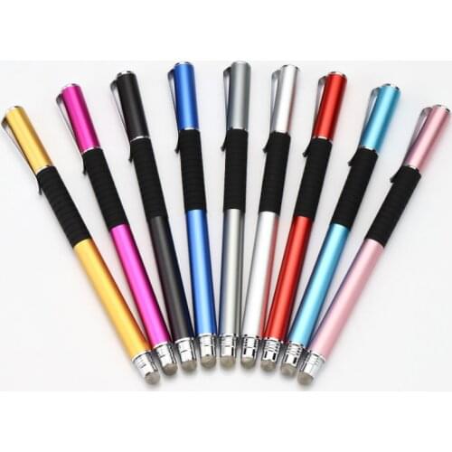 2 In 1 Capacitive Touch Stylus Fiber Pen Painting Drawing Touch Screen Pen For Iphone Ipad Pencil Smartphone Tablet Screen Pen