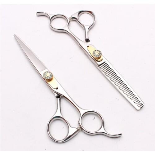 6" 17.5cm Japan 440C Customized Logo C1026 Cutting Shears Thinning Scissors Hairdressing Scissors Professional Hair Scissors Kit