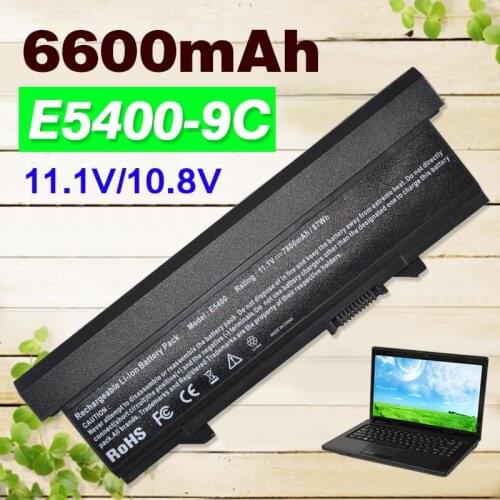 6600mAh 9 Cell Battery for Dell Latitude E5400 E5410 E5500 E5510 RM661 RM668 T749D U116D W071D WU841 WU843 WU852 X064D