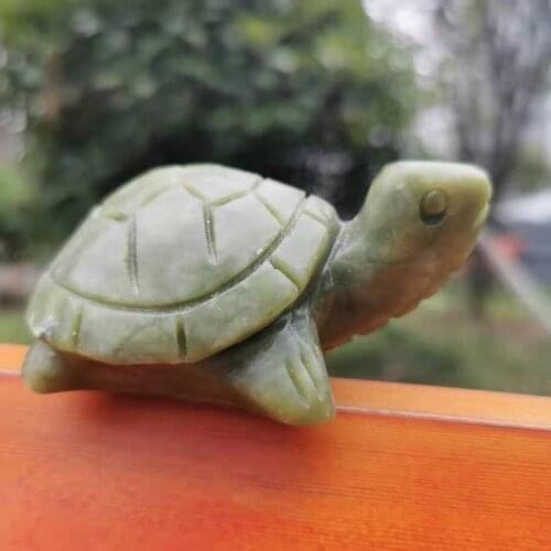 Natural Green jasper stone tortoise carvings Rock crystal turtle Figurine for Decoration
