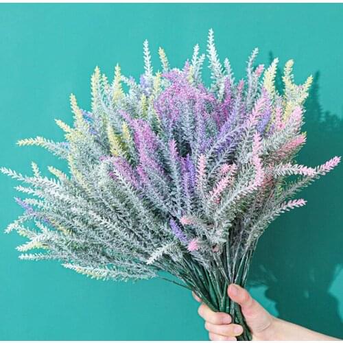 1 bouquet Provence Lavender Artificial Flowers High Quality Flower For Home Decor Grain Decorative Fake Plant silk flowers