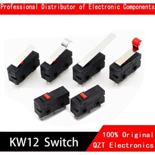 10PCS Mini Micro Switch Roller ARC Lever SPDT Snap Action 3A 250V AC 5A 125V NC-NO-C With Pulley 3 Pins Stroke Limit Switch