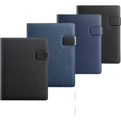 A4 PU Leather Padfolio MultiFunction Notepad File Folder Document bag with Calculator Writing Pad Notepad Conference folder