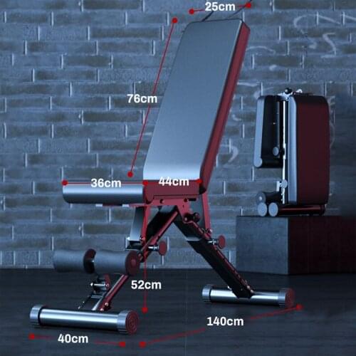 Multifunctional Weightlifting Bench Home Sit-ups Abdominal Muscle Fitness Equipment Fitness Chair Foldable Bench Press Stool XE