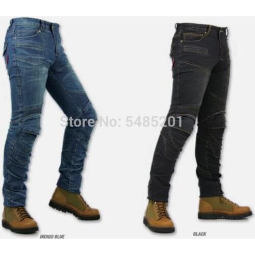 For Komine R2 Four Seasons Motorcycle Anti-fall Jeans Knight Riding Denim Racing Trousers with Protectors