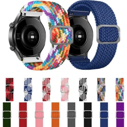 Braided Loop Nylon for Huawei Watch 3 3Pro GT 2e Pro Smart Watch Elastic Band for Samsung Galaxy 3 45mm 41mm Gear S3 Amazfit Bip