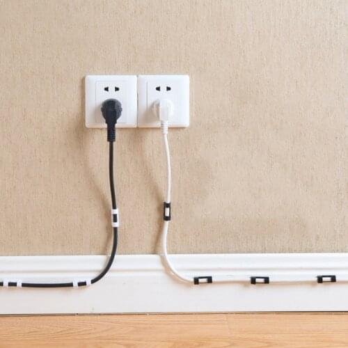 20pcs Wire Organizer USB Line Cable Winder Buckle Clip Desk Tie Retainer Fastener Manager Data For Headphone Phone Cable Travel