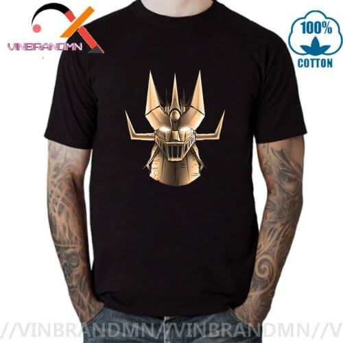 Great Anime Gold Limited Edition Mazinger Z T Shirt Men Majinga Zetto T-Shirts Male Japan Manga Tshirt Super UFO Robot Tee Shirt