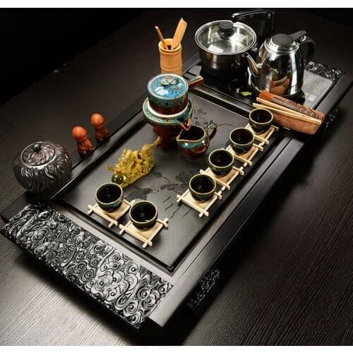 1 set Full set teapot cup Tea Tray kettle High Quality Chinese Solid Tea Tray Household Tea Board Chahai / Tea table All produc
