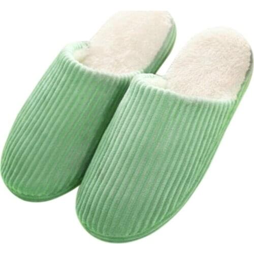 Dropshipping Soft Winter Warm Slippers For Women Home Indoor Cotton Plush Women Anti-Slip Fur Slippers Comfortable Shoes Couple