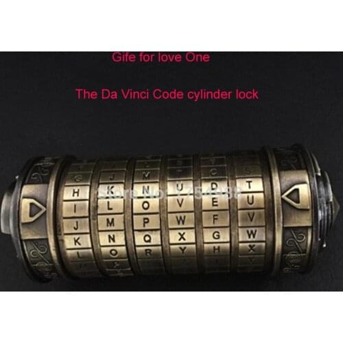 Party prop Takagism Wedding present Da Vinci cylinder Code lock rings lover boyfriend girlfriend birthday Valentines Day gift