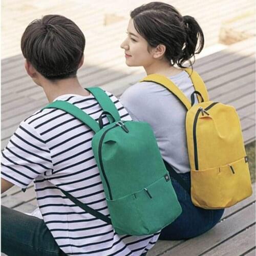 Mi Original Xiaomi Backpack Colorful Rainproof bag for Sport Travel iPad pro mini Laptop Fashion Leisure 10L capacity YKK zipper