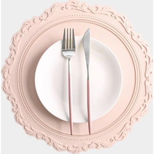 34cm Silicone Flower Placemat Tableware Oil Resistant Heat Insulation Non-Slip Tablemat Coaster Kitchen Washable Cup Pad