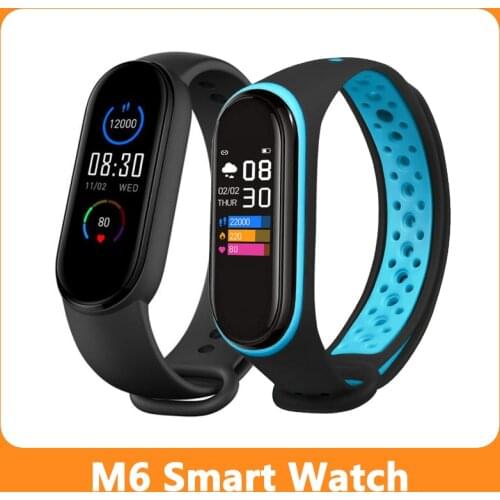 M6 SmartWatch Wristband Men Women Bluetooth-compatible Heart Rate Fitness Tracking Sports Bracelet For Apple Xiaomi Android New